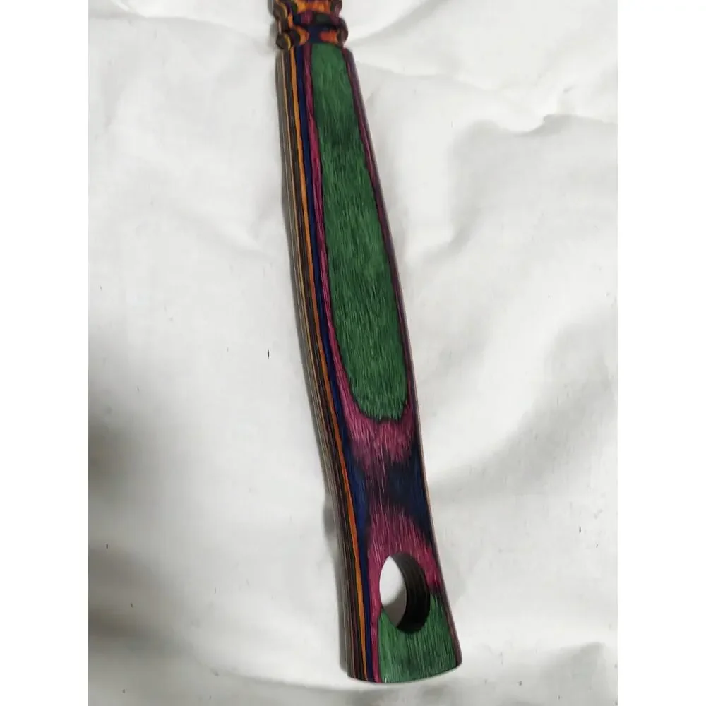 Rainbow Pakkawood Colorful Cooking Spatula Spoon Utensil 12 Inch Boho Retro Deco